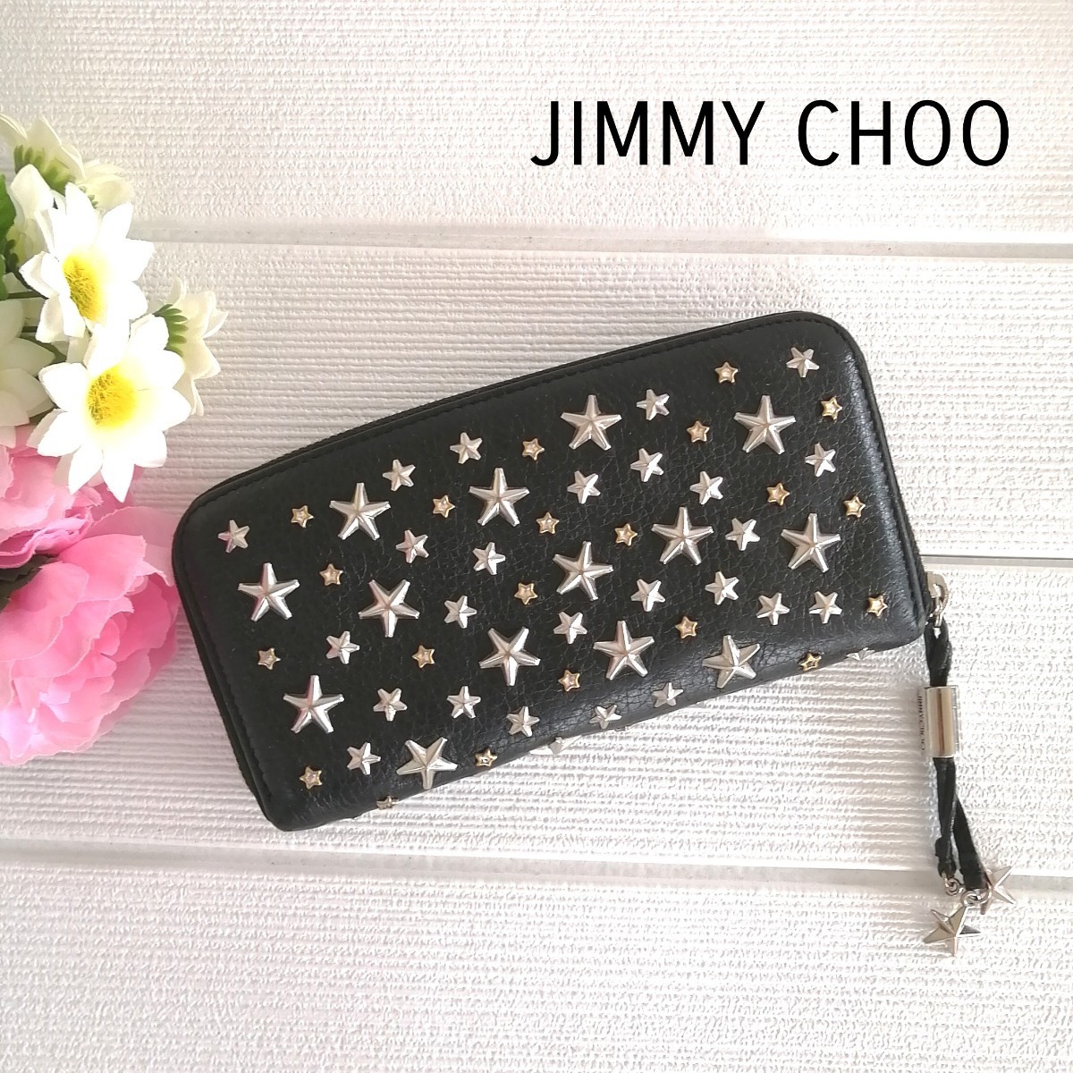 非売品 美品☆ JIMMY ラウンドファスナー長財布 ブラック スター