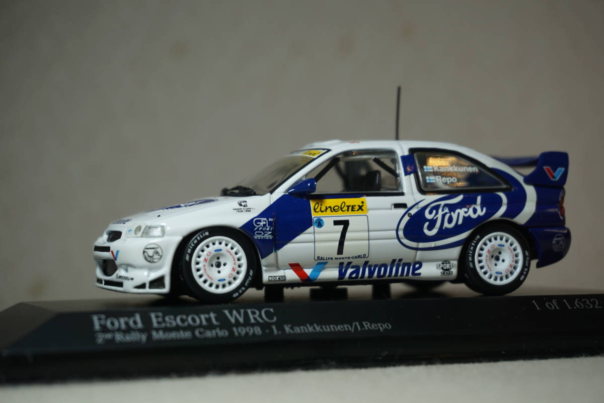 1/43 カンクネン モンテ 2位 MINICHAMPS Ford Escort WRC #7 Kankkunen