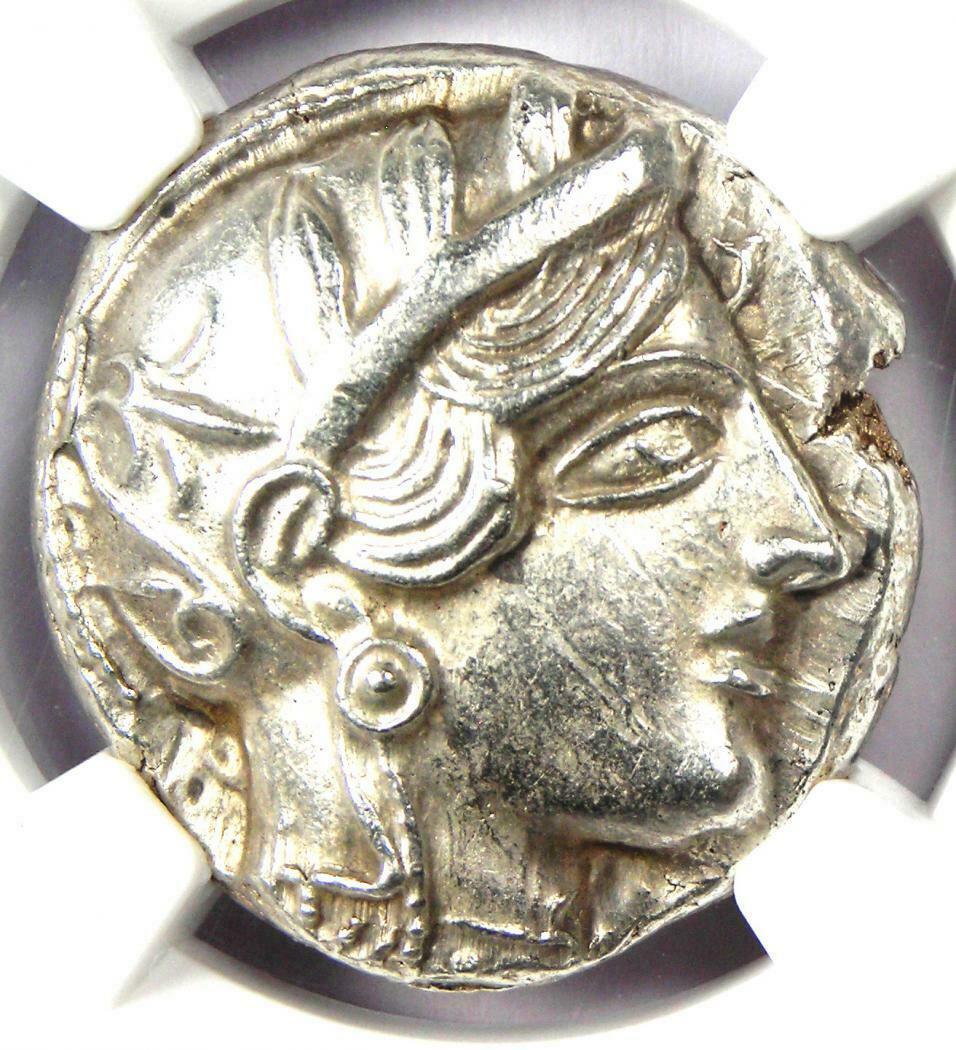 NGC アテナ フクロウ MS 鑑定 古代ギリシャ テトラドラクマ 銀貨 440