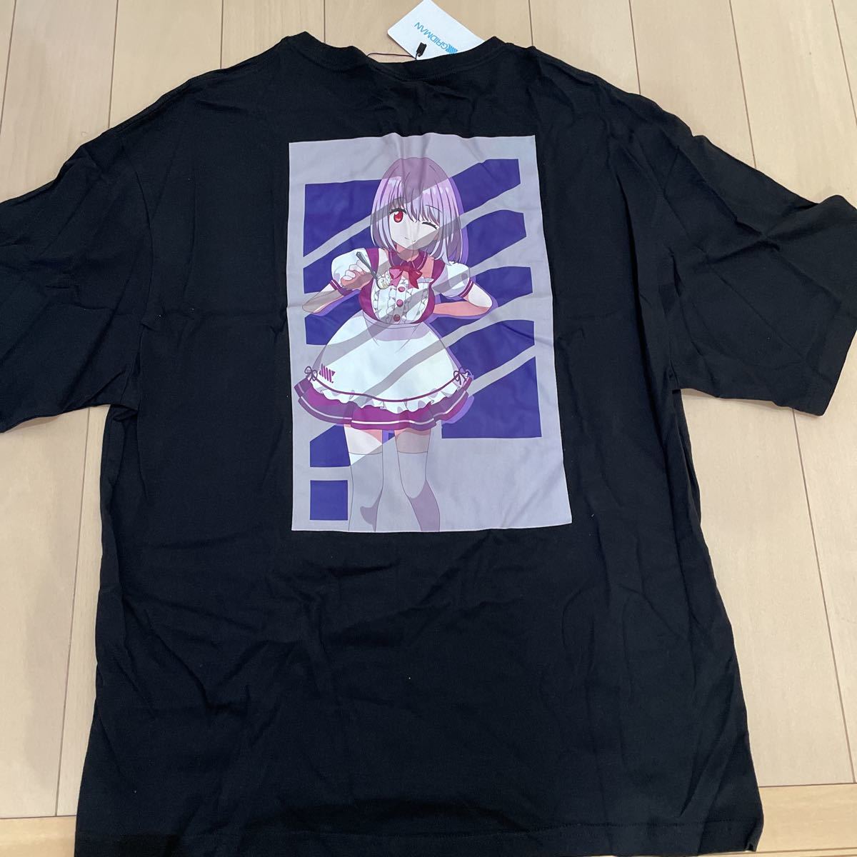 送料無料　未使用　GRIDMAN Tシャツ　新条アカネ　ブラック Fサイズ　SHIFFON_画像3