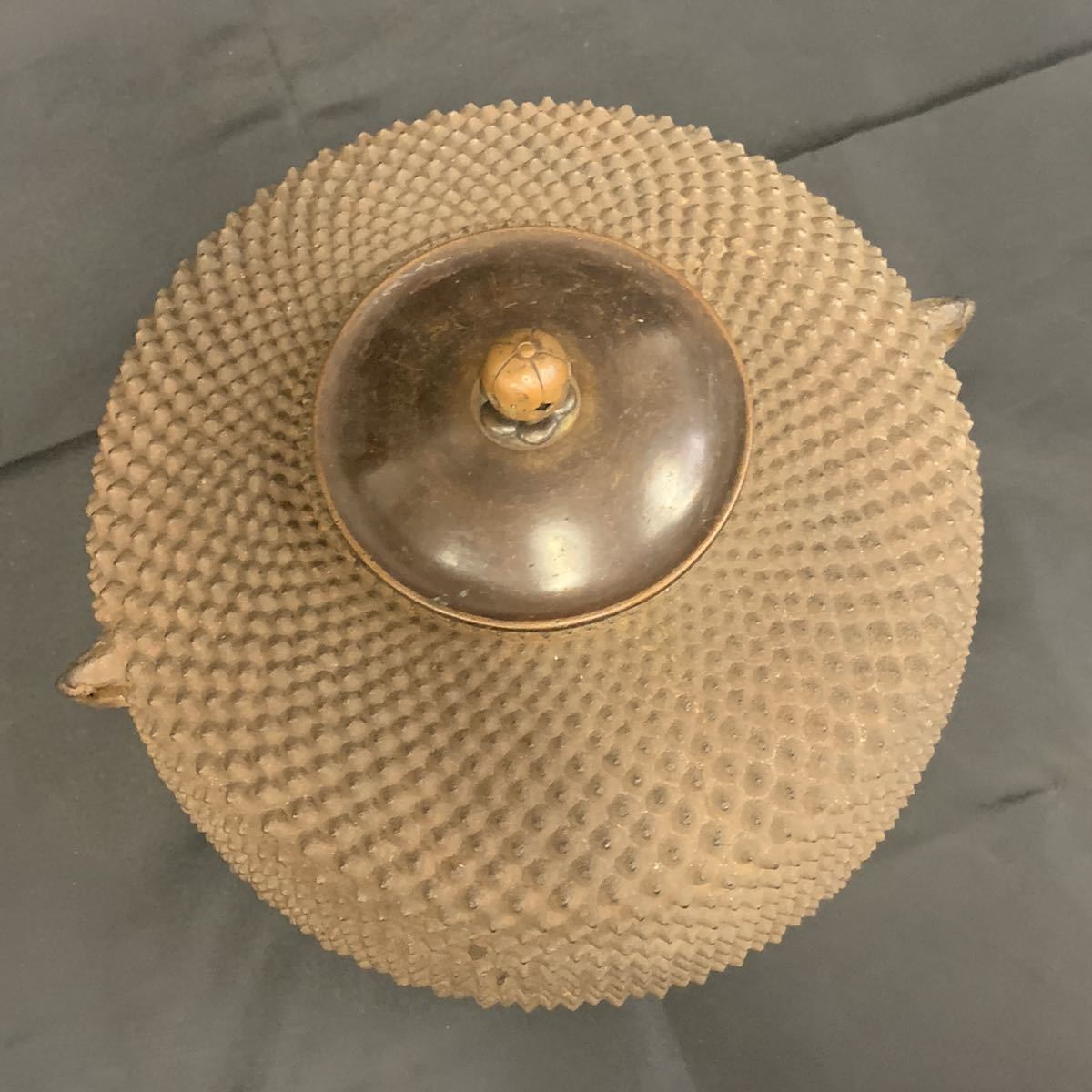 白09)釜師 橋本辰敏 馬地紋 真形釜 茶釜 茶道具 白09)釜師 橋本辰敏 馬地紋 真形釜 茶釜 茶道具