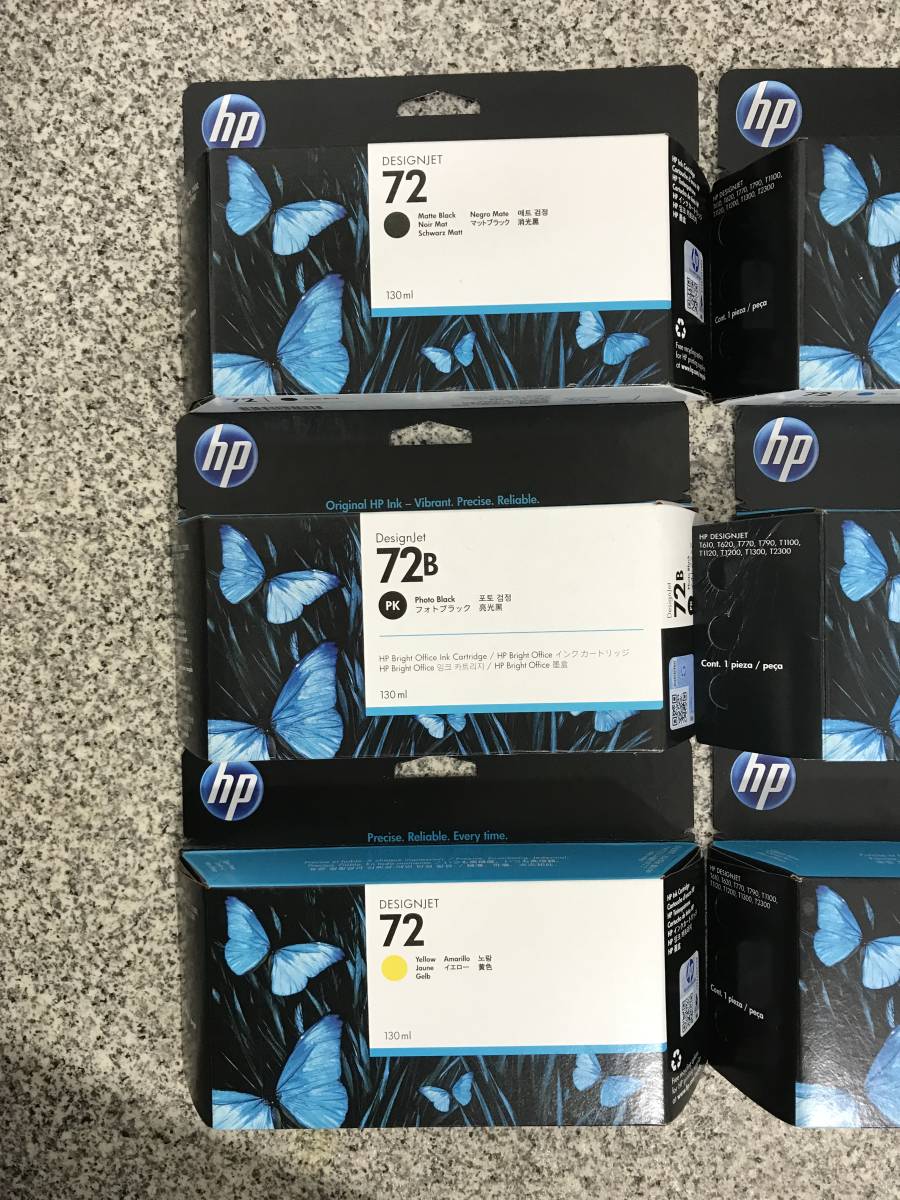 ID1367: HP インクカートリッジ 72 シリーズ 6色セット イエロー