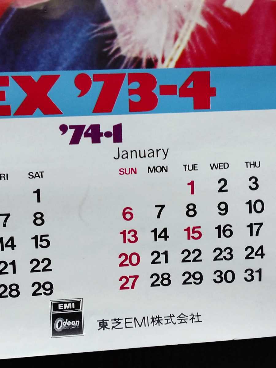 当時物★希少★ T-REX マーク・ボラン 1973年カレンダー/ポスター 60x90cm_画像3