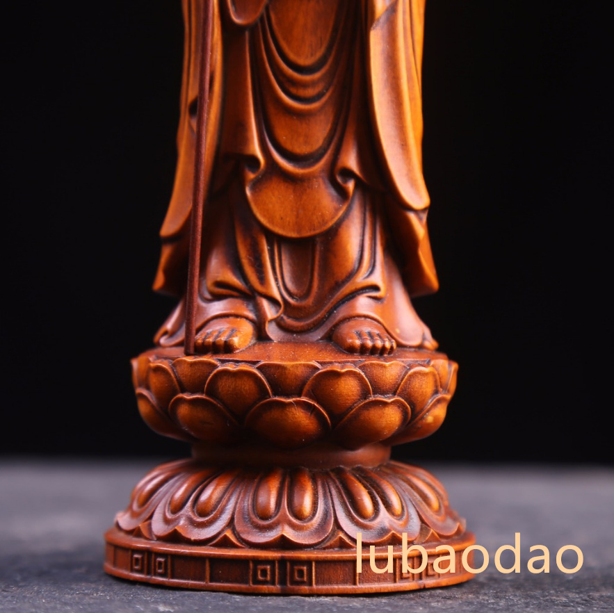  特上彫 古美術 地蔵菩薩 木彫仏像 仏師で仕上げ品 置物 _画像4