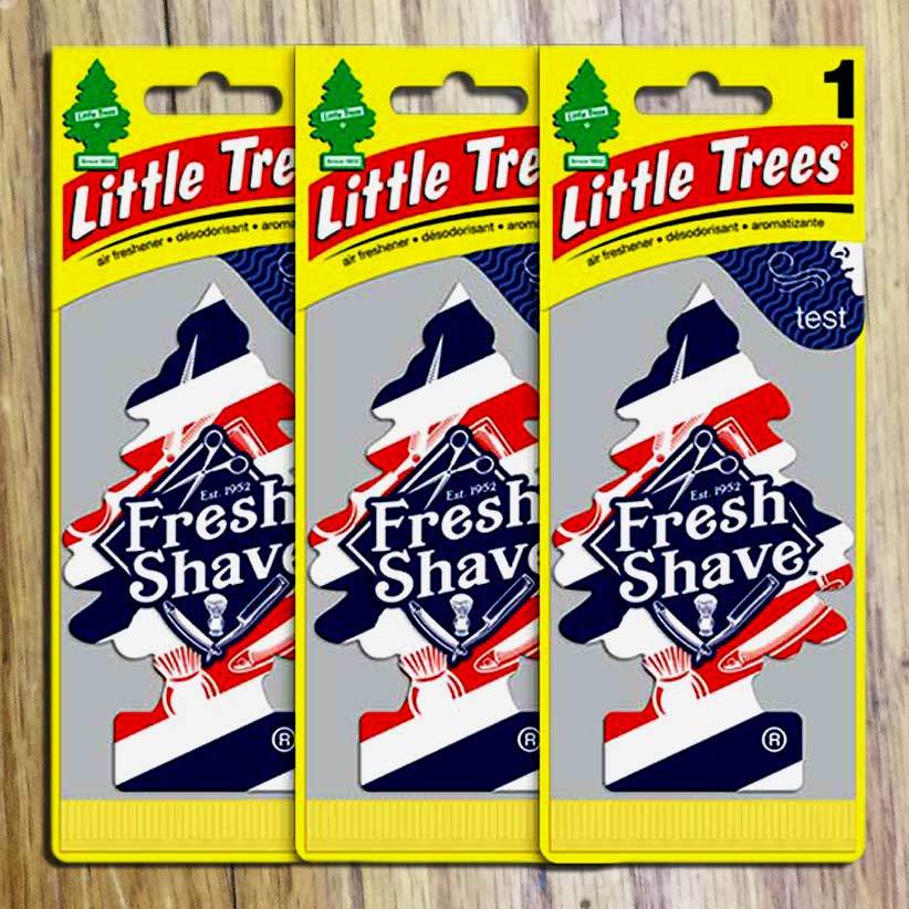 送料無料！Little Tree リトルツリー Fresh Shave 3枚セット　エアフレッシュナー　消臭　芳香剤　インテリア　アメリカン雑貨_画像1