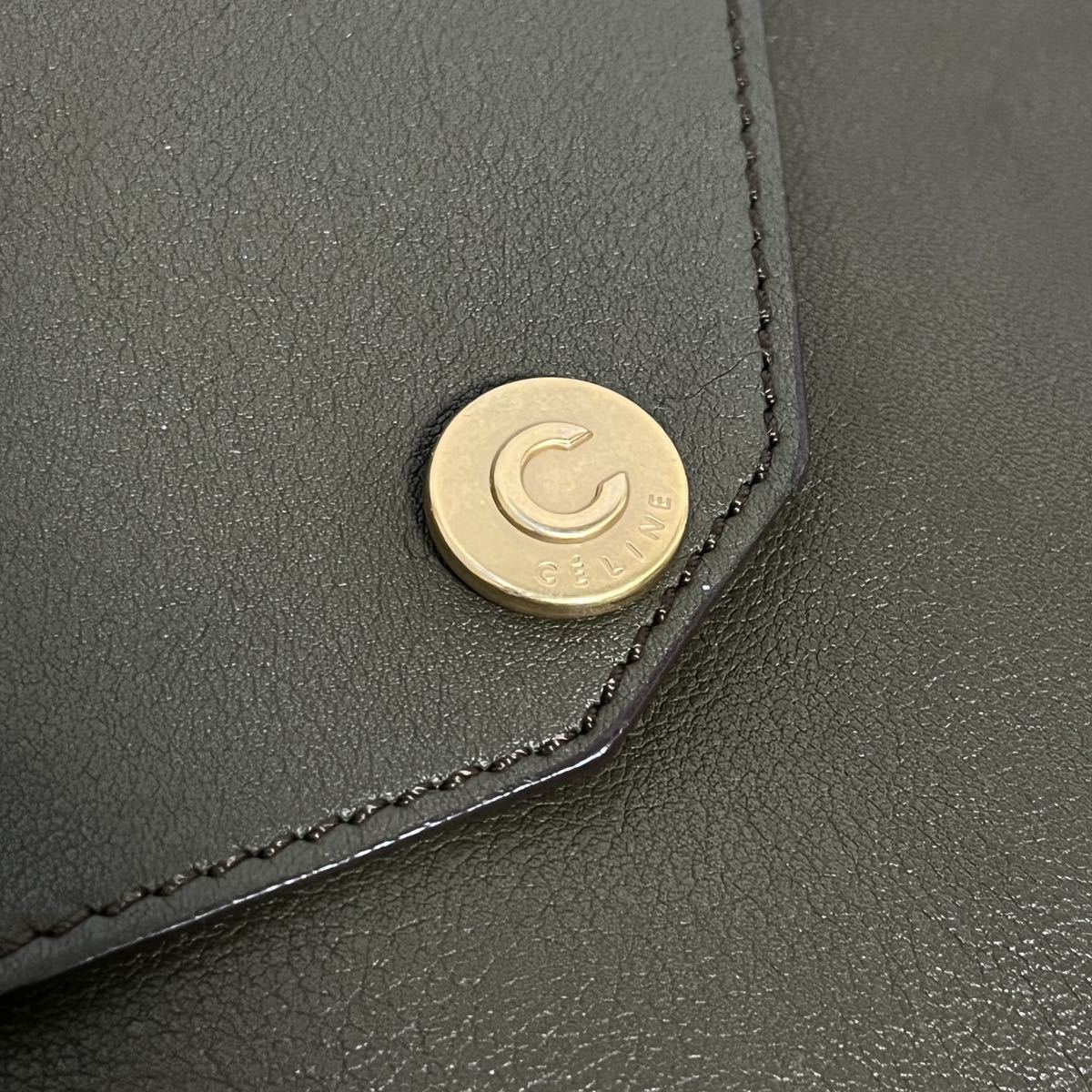 CELINE セリーヌ オールドセリーヌ ヴィンテージ オリーブ グリーン 緑