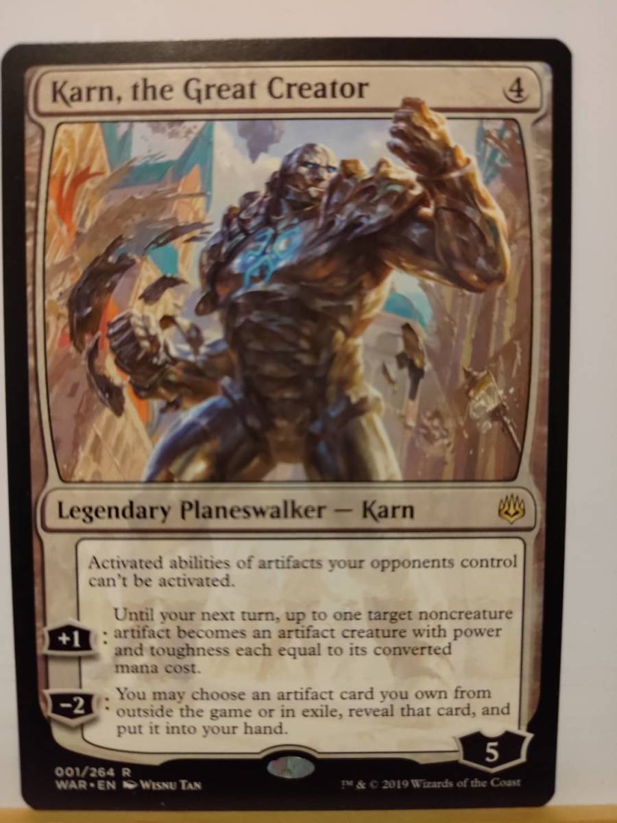 ◆MTG　大いなる創造者、カーン/Karn, the Great Creator　WAR　英語1枚_画像1