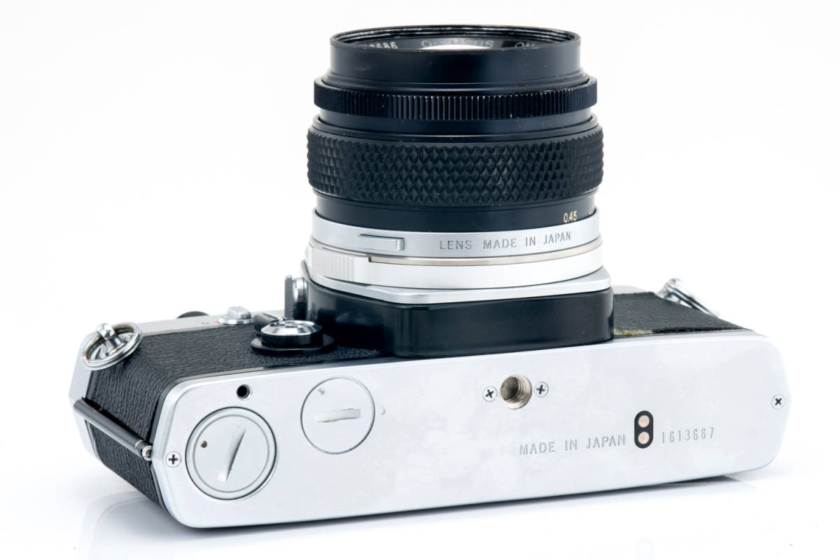 Olympus OM-1N silver シルバー + G.Zuiko Auto-S 50mm F1.4 レンズ
