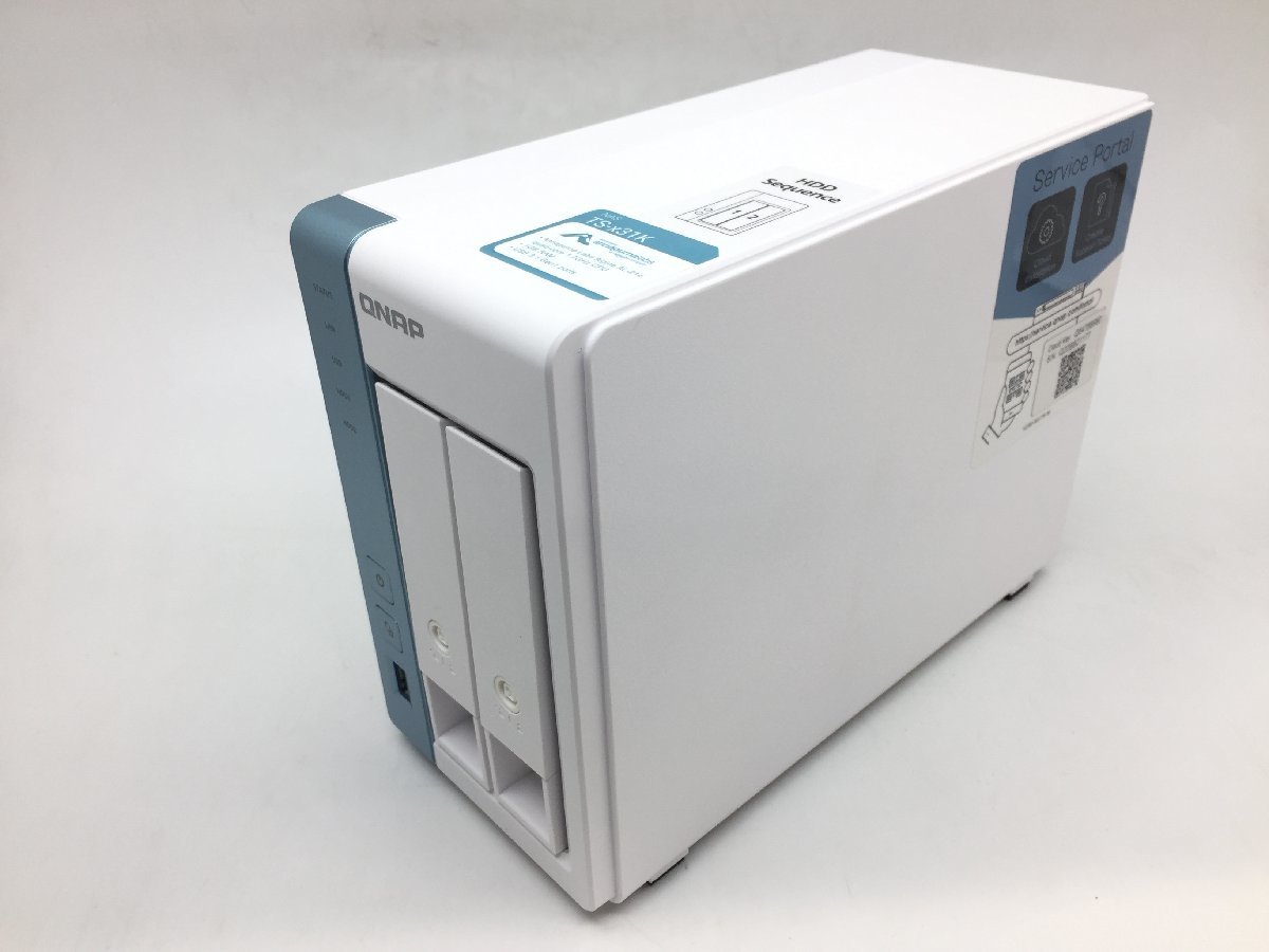 QNAP】TS-231K 2ベイ クアッドコア RAID 0/1 NAS ACアダプター付属 - 周辺機器