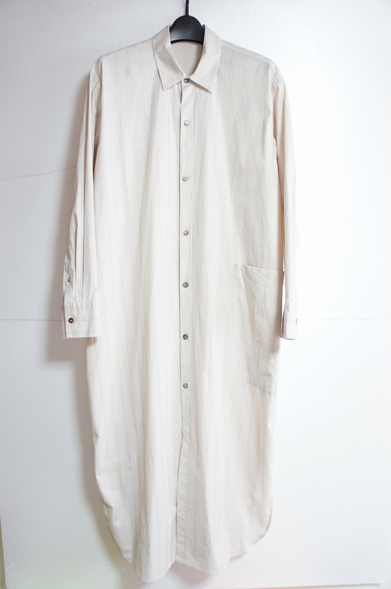 20SS GALERIE VIE Galerie Vie Tomorrowland хлопок стрейч Broad длинный рубашка One-piece бежевый размер 36 506M