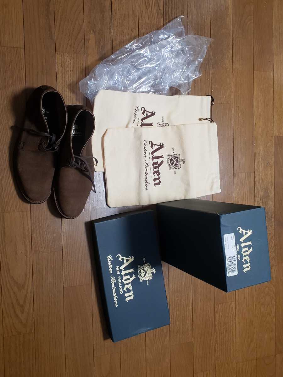 オールデン ALDEN チャッカブーツ1492茶色 サイズ7 1/2D 箱付き 袋付き