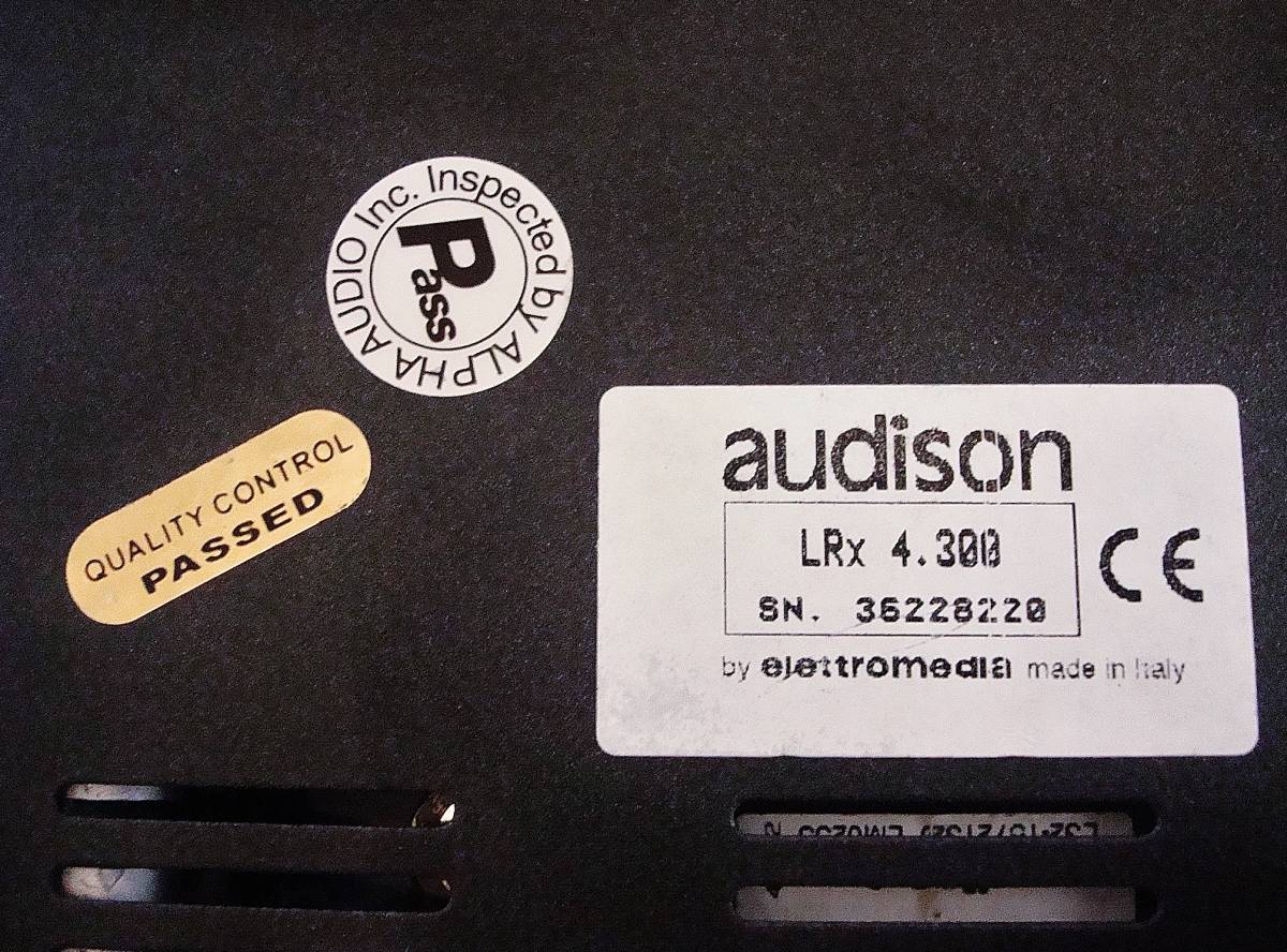 ☆名門 高級 audison オーディソン LRx 4.300 定格65Wx4 HiFi ☆名門 高級 audison オーディソン LRx 4.300 定格65Wx4 HiFi
