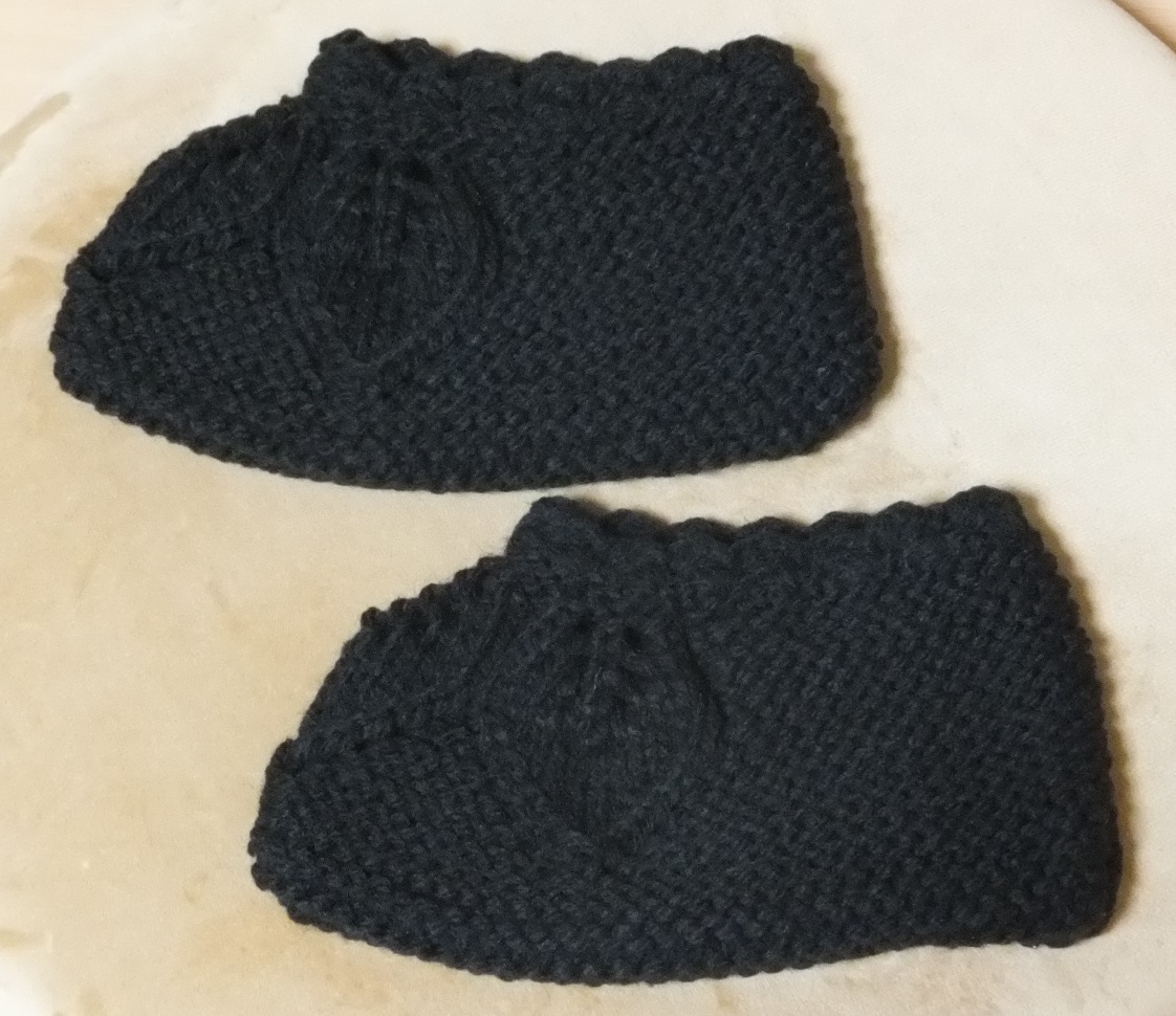 ④手編み ソックスカバー 靴下カバー 手作り あたたか ぽかぽか 毛糸