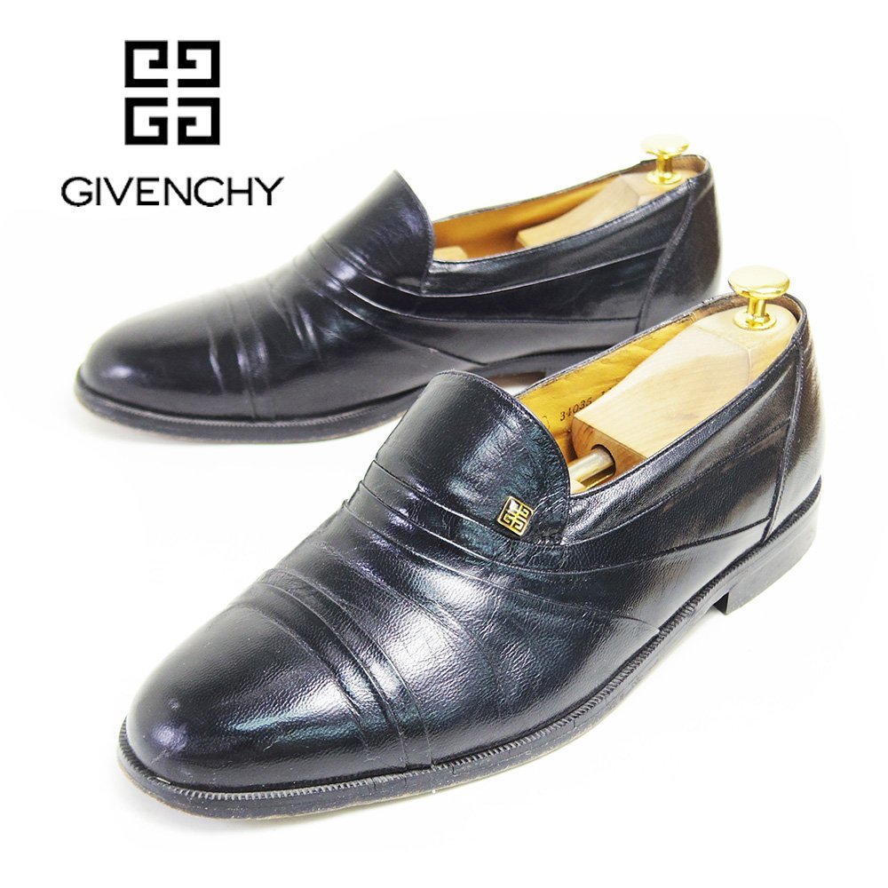 9表記　28cm相当　Givenchy　ジバンシー　ローファー　レザーシューズ　革靴　ブラック　ドレスシューズ　クラシック　スリッポン　/U5391