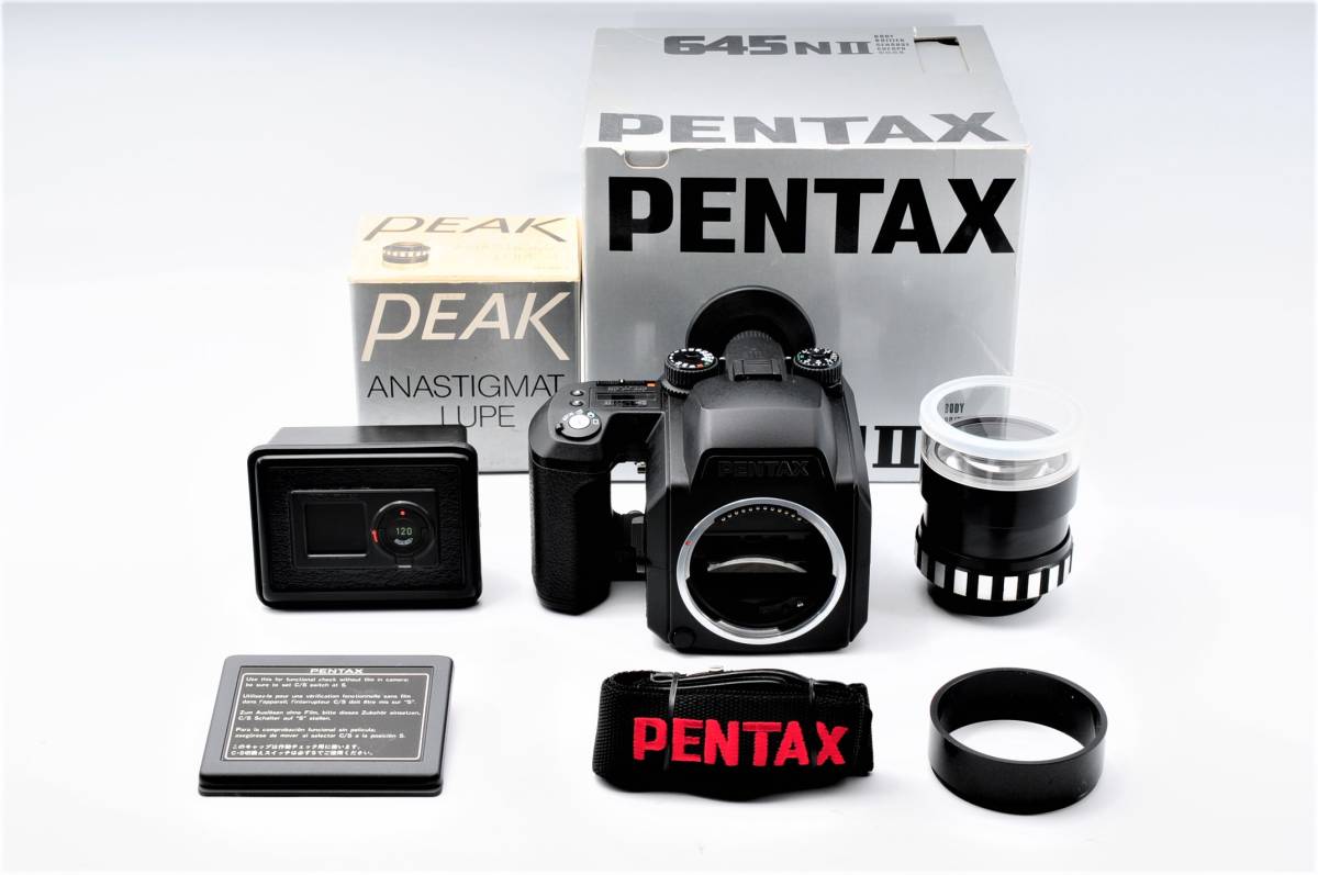 クリスマスファッション  アクセサリー多数　美品 レンズ7本 645n PENTAX フィルムカメラ