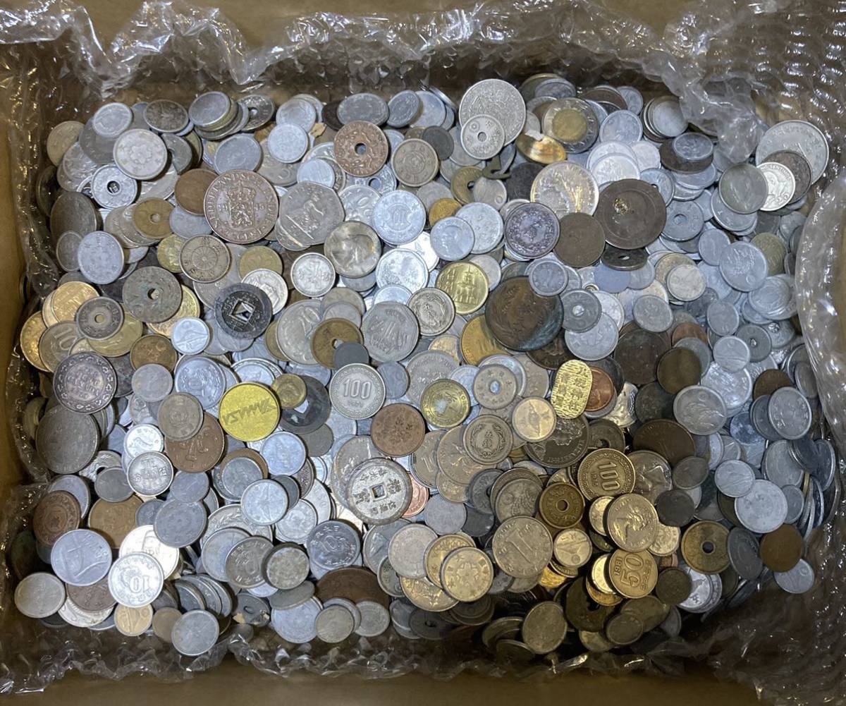 外国コイン まとめて 大量 6.5kg 古銭 外貨 硬貨 貨幣 銅貨 中国 アメリカ ヨーロッパ