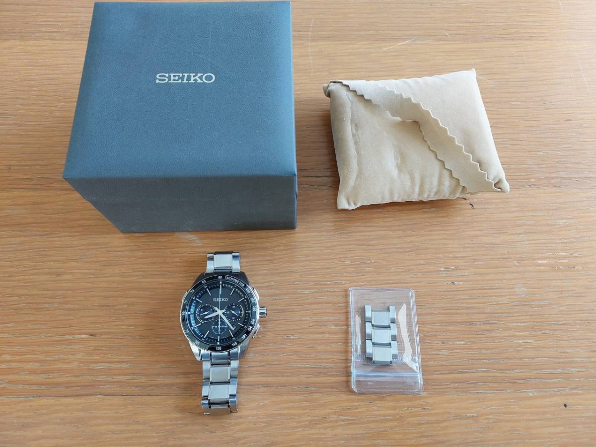 美品 SEIKO ブライツ クロノグラフ SAGA171 8B82-0AP0 SS ソーラー