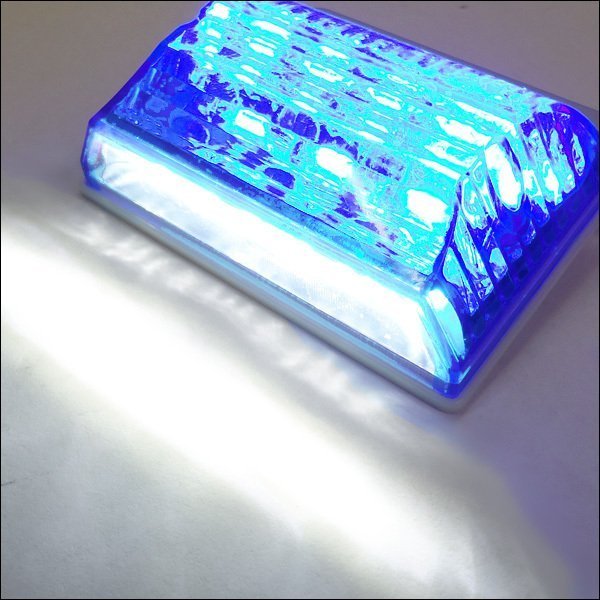 LEDサイドマーカー [4個組] 24V車用 角型 ステー ダウンライト付き ブルー + ホワイト(2) /15_画像10