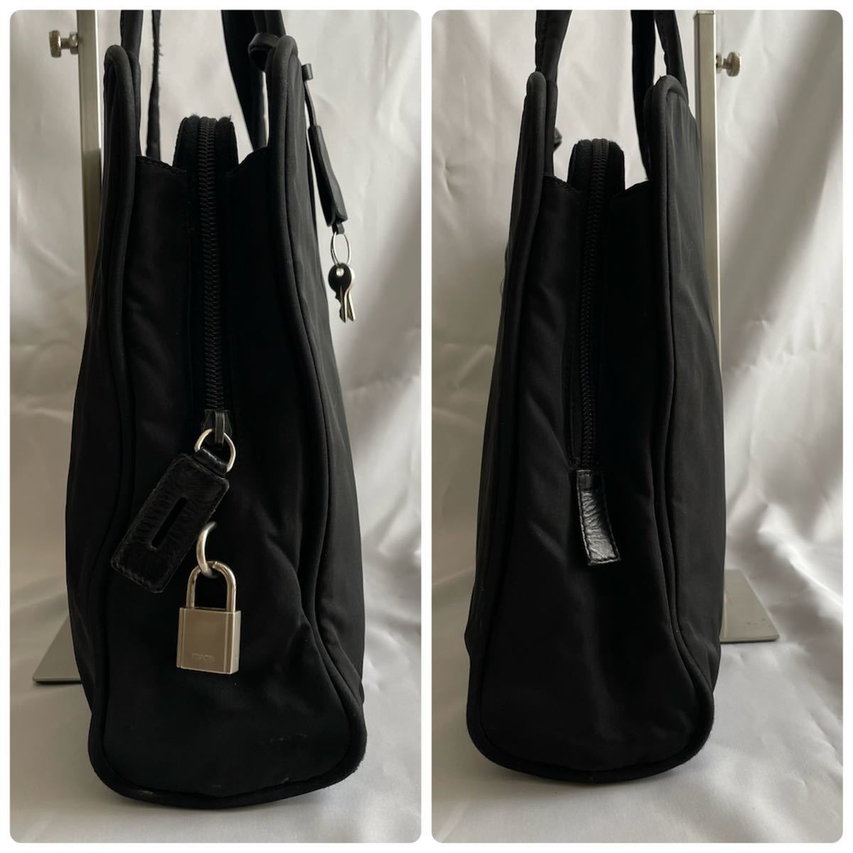 1円 《美品》 PRADA プラダ ビジネスバッグ ナイロン 黒 ハンドバッグ