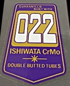 * ISHIWATA stone .CrMo ~022~ frame sticker decal purple *