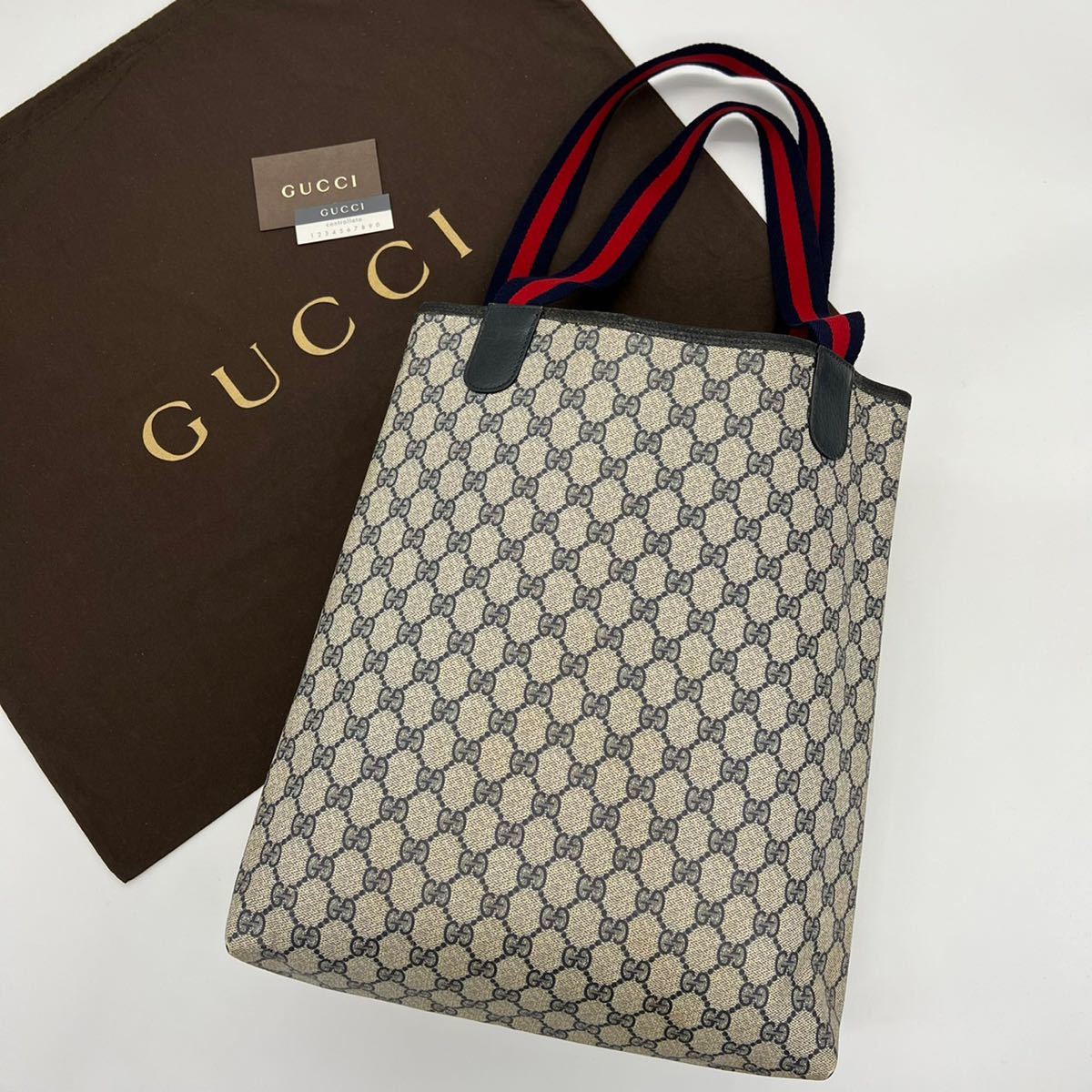 1円美品 最高級 グッチ オールドグッチ GUCCI GG柄 シェリーライン