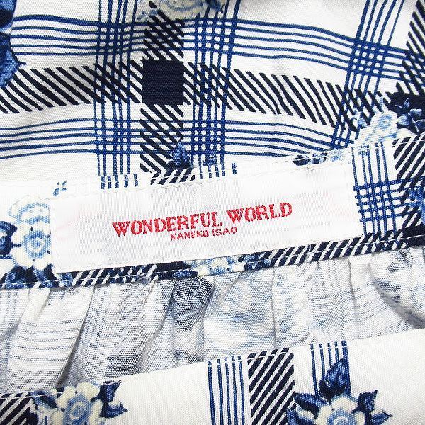 #apc ワンダフルワールド WONDERFUL WORLD カネコイサオ スカート ロング 花柄 チェック レディース [735737]_画像6