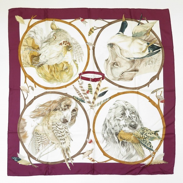 まとめ買い】 #apzs エルメス HERMES スカーフ カレ90 CHIENS AU