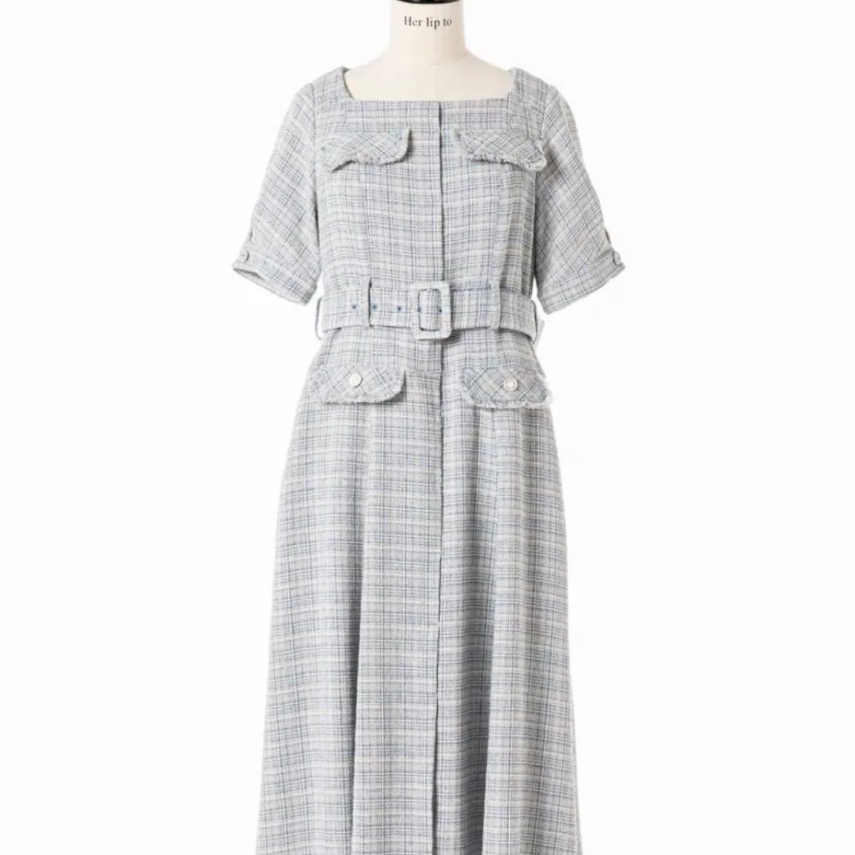 Classic Tweed Belted Dress herlipto Classic Tweed Belted Dress herlipto