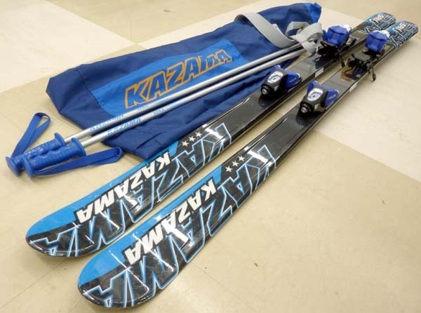 ジュニアスキー 子供用スキーセット KAZAMAスキー板 140cm KAZAMA