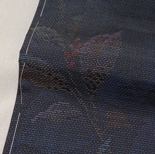 着物月花 純泥染 本場大島紬 未使用品 正絹 伝統工芸品 きものやまと ガード加工_画像8