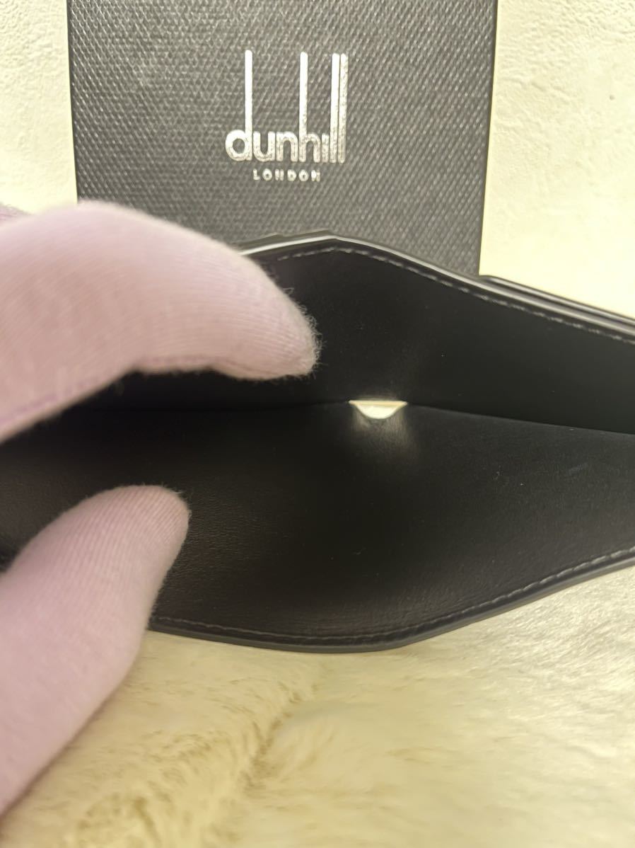 dunhill】ダンヒル 2つ折り財布 ブラック 19F2320DD431R レザー 箱付