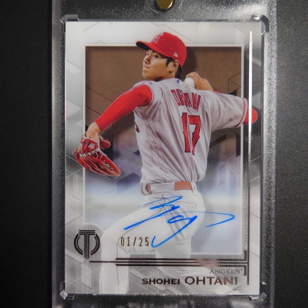 Q08 貴重 世界25枚限定 2019 TOPPS 大谷翔平 shohei ohtani 直筆サインカード MLB ANGELS RC autoglaph card 投手版 希少01/25ナンバー