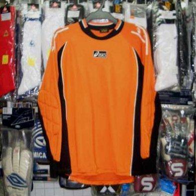 o bargain : Asics keeper shirt orange M* new goods */