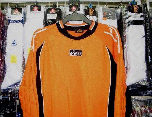 o bargain : Asics keeper shirt orange M* new goods */