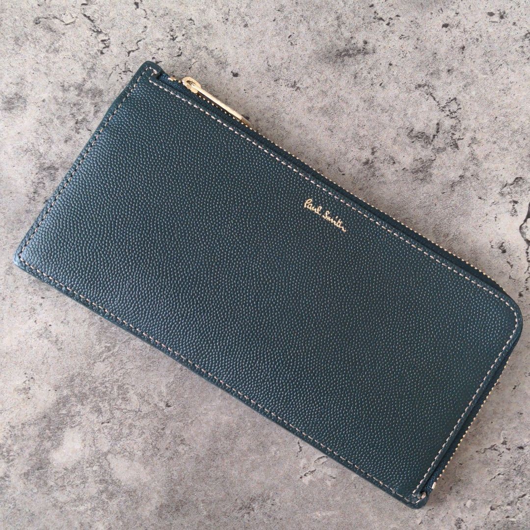 ポールスミス マルチストライプスロット L型ジップファスナー長財布