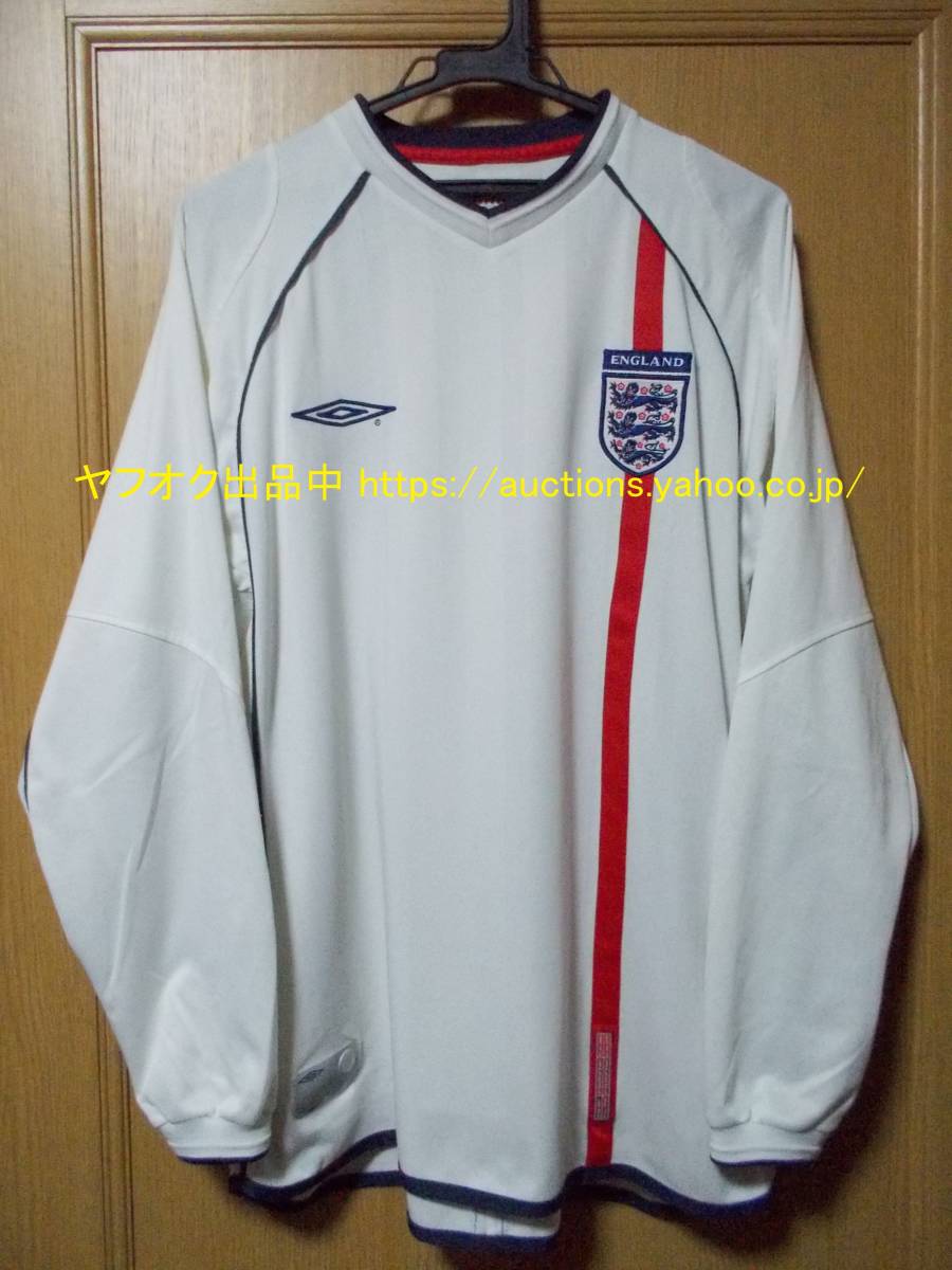 アンブロ正規品 イングランド代表 2001/2003 ホーム長袖ユニフォーム