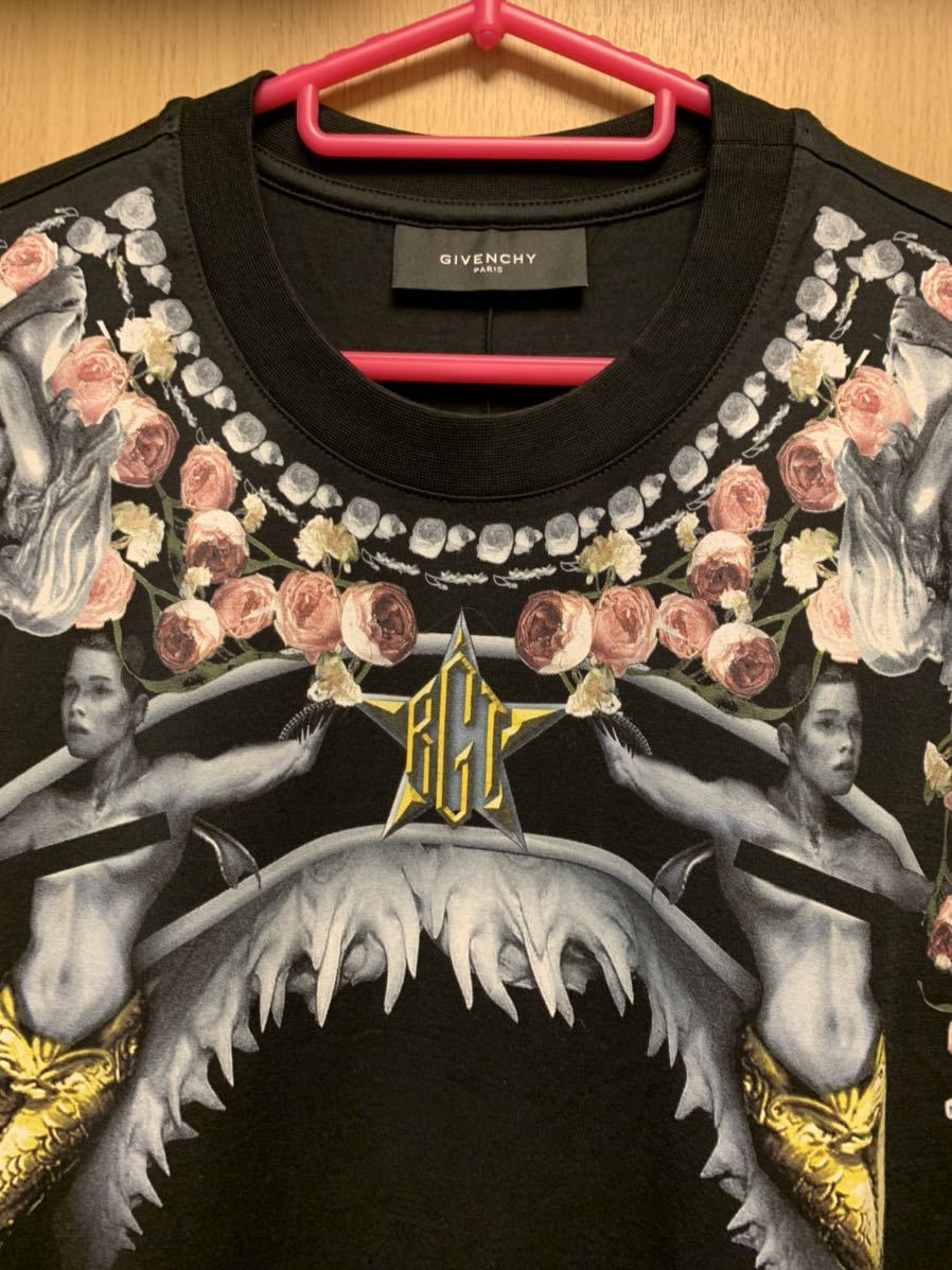 正規 14SS GIVENCHY ジバンシー ジバンシィ シャーク マーメイド オーバーサイズ コロンビアンフィット Tシャツ XXS 14S 7320 651_画像2