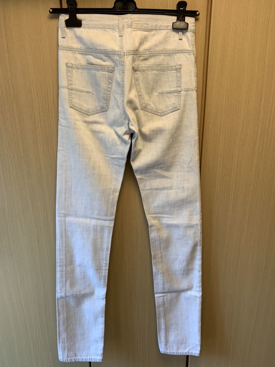  стандартный Dior Homme Dior Homme scratch повреждение обработка кнопка fly ice blue Denim 28 # номер товара 003D000TX030