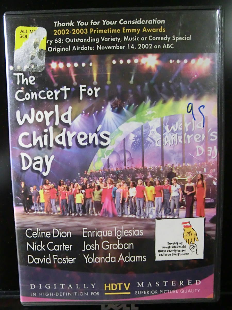 THE CONCERT FOR WORLD CHILDREN'S DAY *DVD *DAVID FOSTER, CELINE DION, JOSH GROBAN, ENRIQUE IGLESIAS, NICK CARTER, YOLANDA ADAMS_画像1