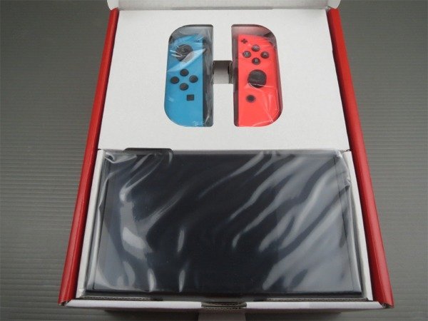 ♪Nintendo Switch ニンテンドースイッチ 有機ELモデル HEG-S-KABAA(JPN) ネオンブルー・ネオンレッド 購入店舗シール付き♪未使用品_画像4