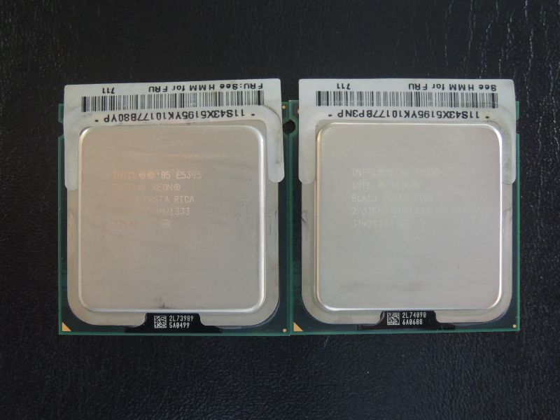 Intel LGA771 Quad Core Xeon E5345 SLAEJ 2.33GHz/8M/1333 COSTA RICA 2個セット Dual動作画面有 定形外発送￥240可 _画像1
