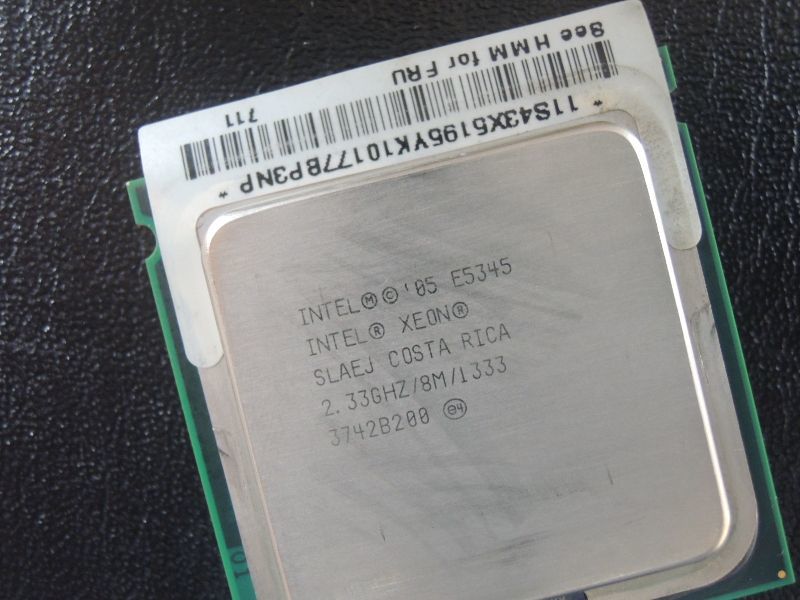 Intel LGA771 Quad Core Xeon E5345 SLAEJ 2.33GHz/8M/1333 COSTA RICA 2個セット Dual動作画面有 定形外発送￥240可 _画像3