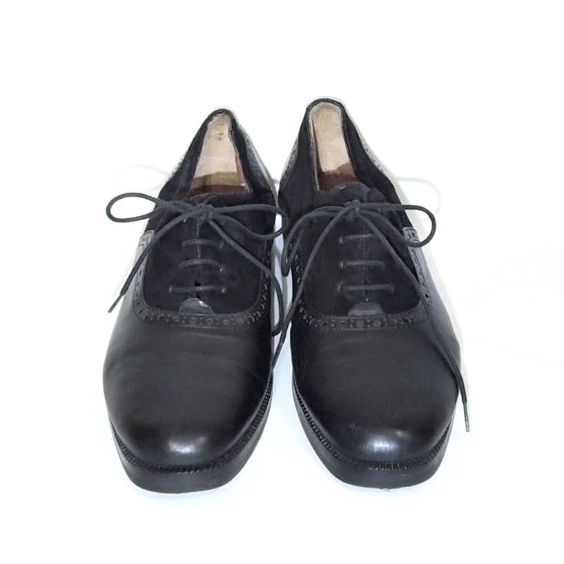  Bruno Magli BRUNO MAGLI Italy made suede leather combination shoes dress shoes leather shoes lady's black race up 6715