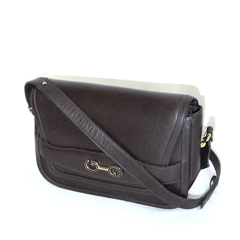 vintage オールド グッチ GUCCI イタリア製 GGビット 金具 2WAY レザー