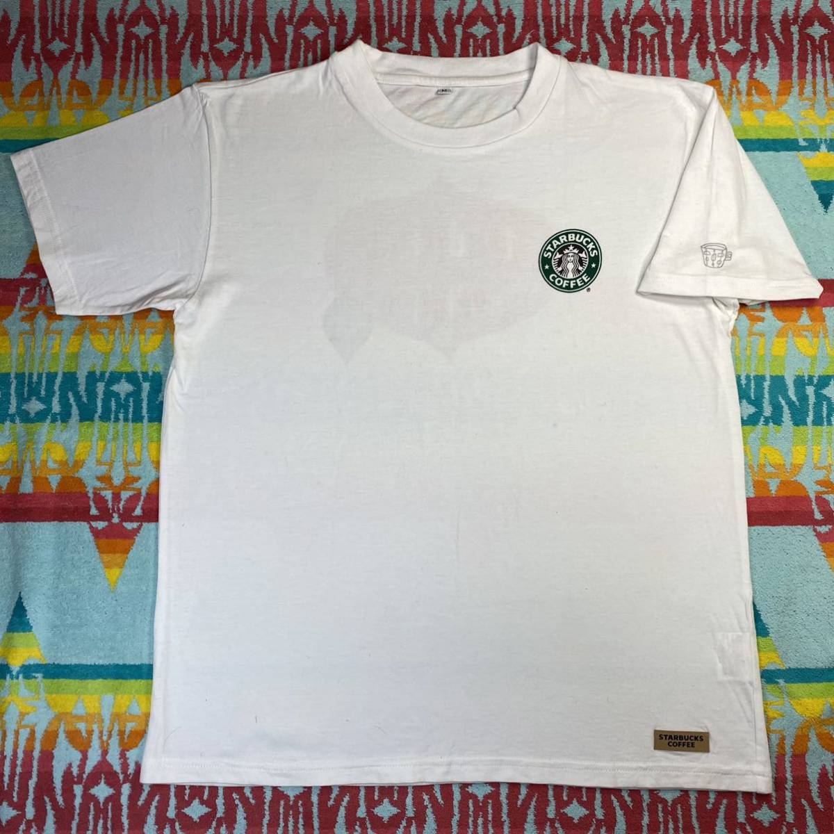  ultra rare 02 year made STARBUCKS Starbucks coffee start ba old Logo archive 2002Christmas Enjoy the tradition staff limitation not for sale T-shirt M enterprise 