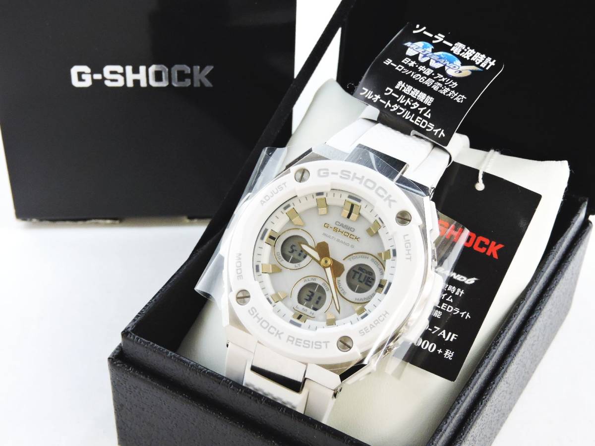 155S710] 【未使用品】 CASIO G-SHOCK G-STEEL GST-W300-7AJF / カシオ Gショック ソーラー電波時計  ホワイト アナデジ 箱付き 展示品 product details | Proxy bidding and ordering service for  auctions and shopping within Japan and the United States -