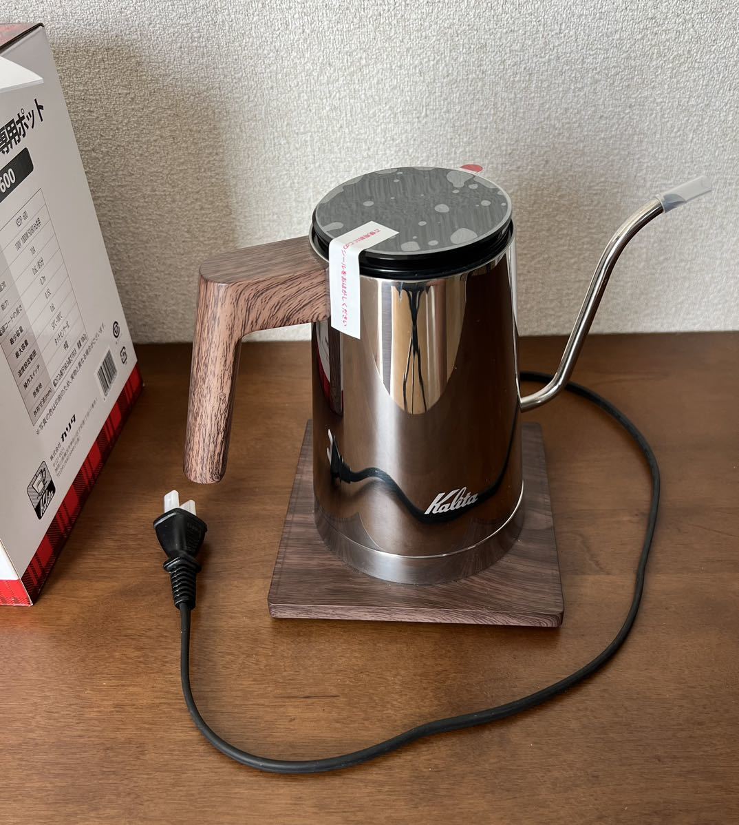 カリタ 電気式ドリップ専用ポット 電気ケトル kalita KEDP-600 electric drip kettle ドリップコーヒー_画像2