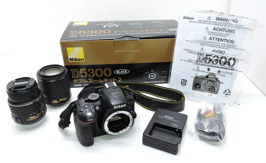 Nikon ニコン D5300 ダブルズームキッド2 (ブラック) クリーニング済