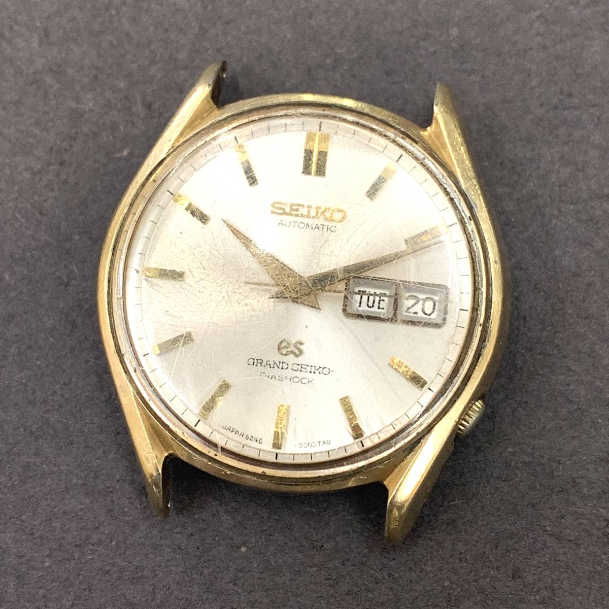 ■GRAND SEIKO グランドセイコー 6246-9001 メダリオン ダイヤショック ゴールドカラー デイデイト