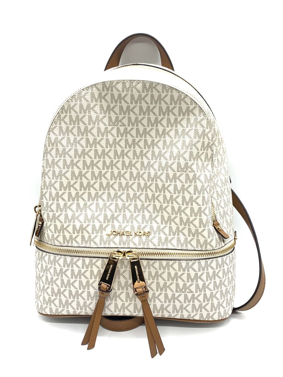 □【美品】MICHAEL KORS マイケルコース モノグラム バニラ リュック ...